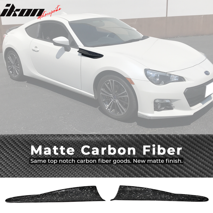 2013-2020 Scion FR-S T Style Side Fender Fin Matte Forged Carbon Fiber