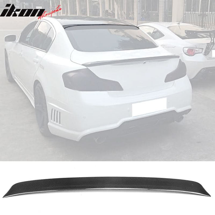 2007-2015 Infiniti G35 G25 G37 Q40 VIP Style Roof Spoiler Carbon Fiber