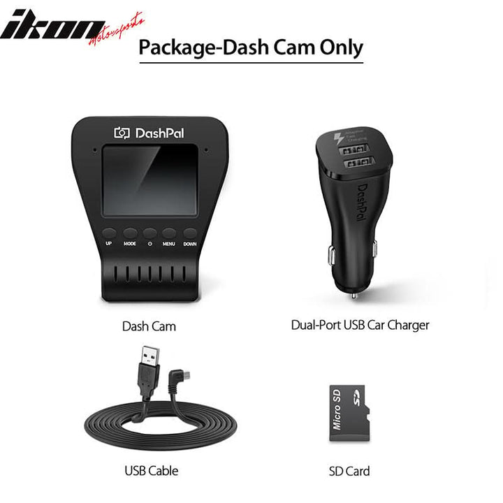 DashPal 1080P 170Â° DVR Camera Video Recorder Dash Cam Night Vision HDR