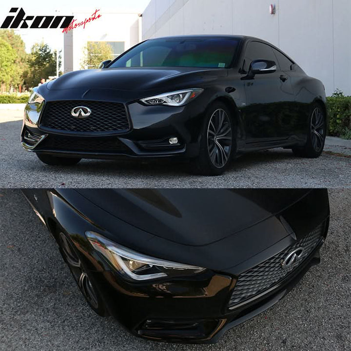 2017-2022 Infiniti Q60 Gloss Grill Foglight Vent Chrome Delete Vinyl