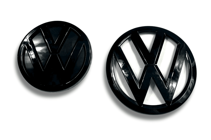 VW Golf 7 - Base, GTI, R - Gloss Black Aftermarket Emblem Set (2012-2017)