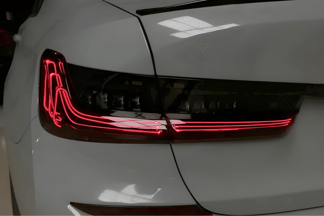 BMW 3 Series G20 G28 Red and Smoked CSL Style Laser Tail Lights (2019-2024)