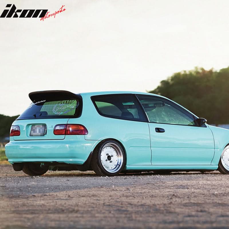 1992-1995 Honda Civic Duckbill Matte Black Rear Roof Spoiler Wing ABS