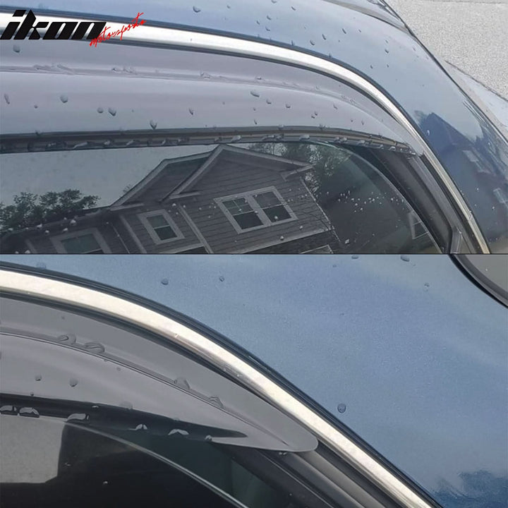 1994-1997 Honda Accord Window Visors Slim Style Smoke Tinted Acrylic