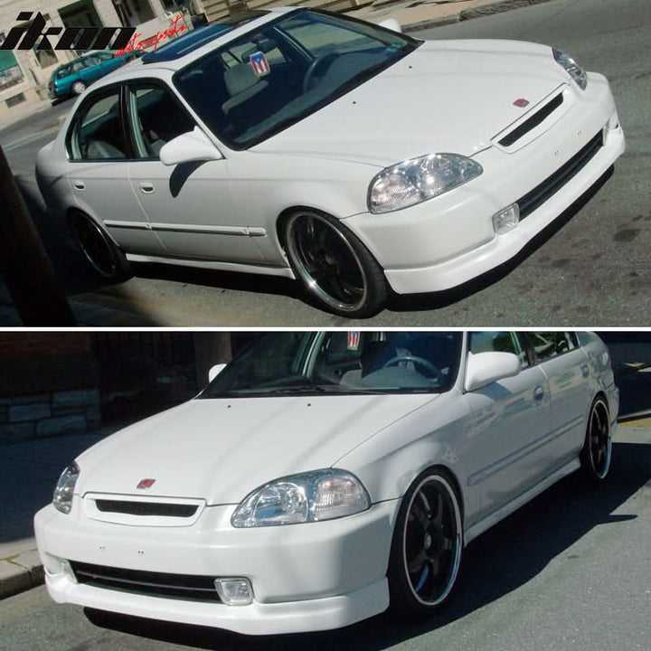 1996-1998 Honda Civic EK CTR Style Front Lip Splitter Unpainted PU