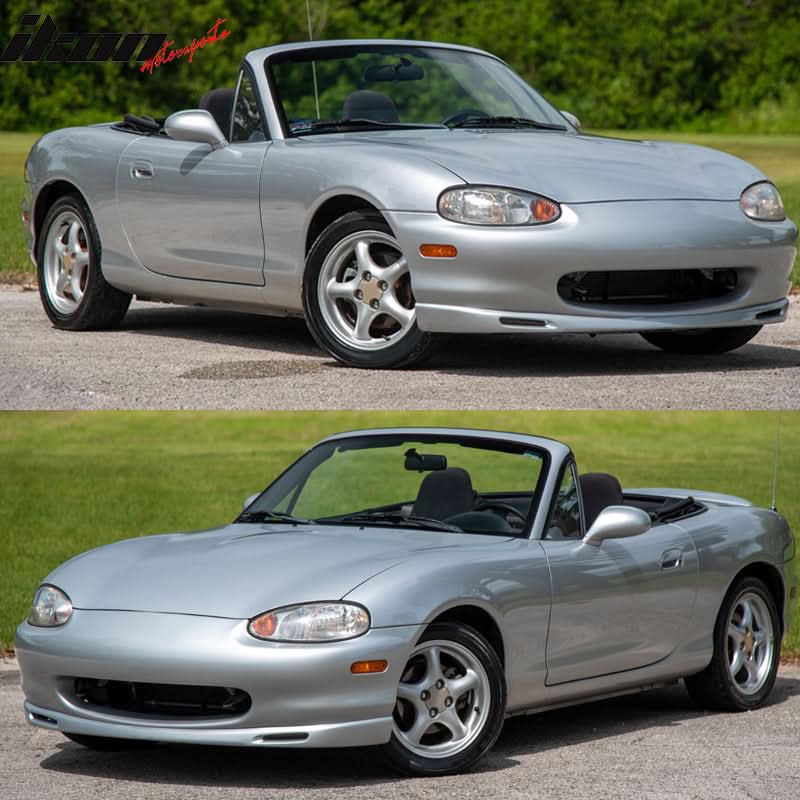 1999-2000 Mazda Miata OEM Style Unpainted Black Front Bumper Lip PU