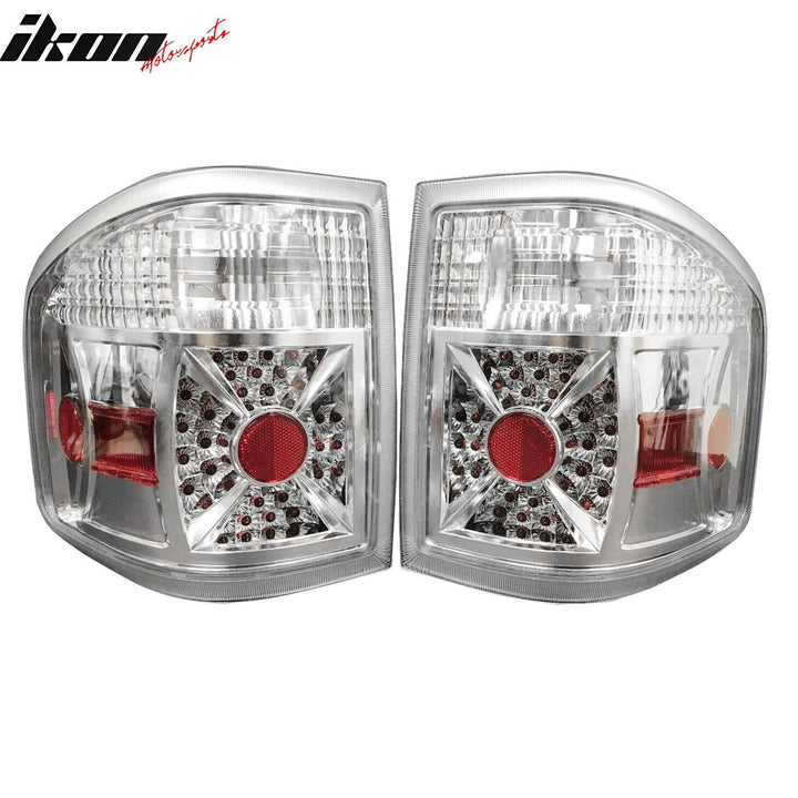 2004-2007 Ford F-150 Chrome Clear Lens LED Tail Lights Rear Brake Lamp
