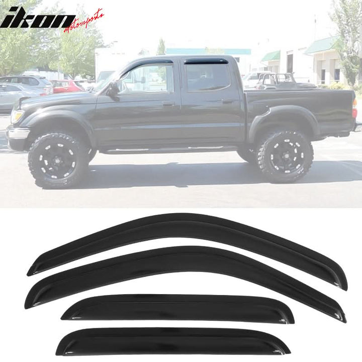2001-2004 Toyota Tacoma Slim Style Smoke Visor Window Guard Acrylic