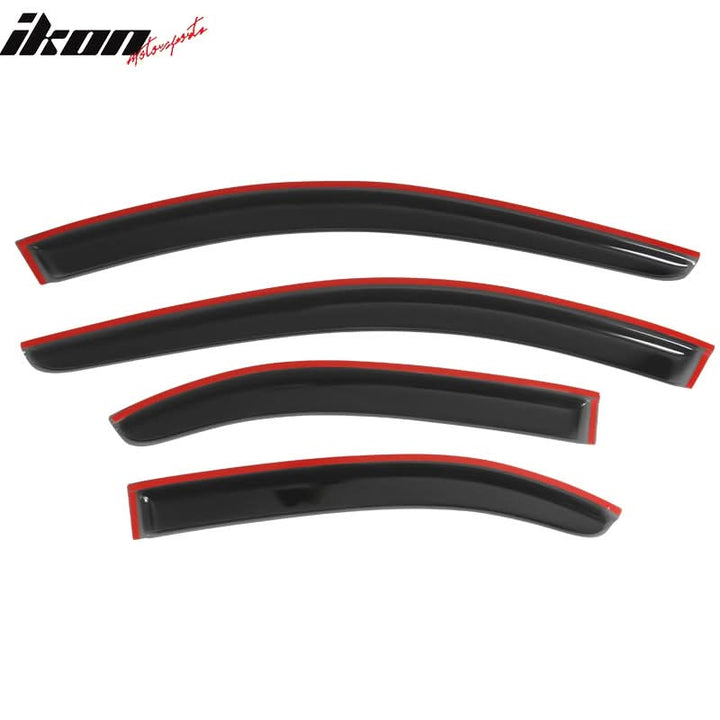 2004-2008 Acura TSX Slim Style Smoke Tinted Visor Windows Acrylic