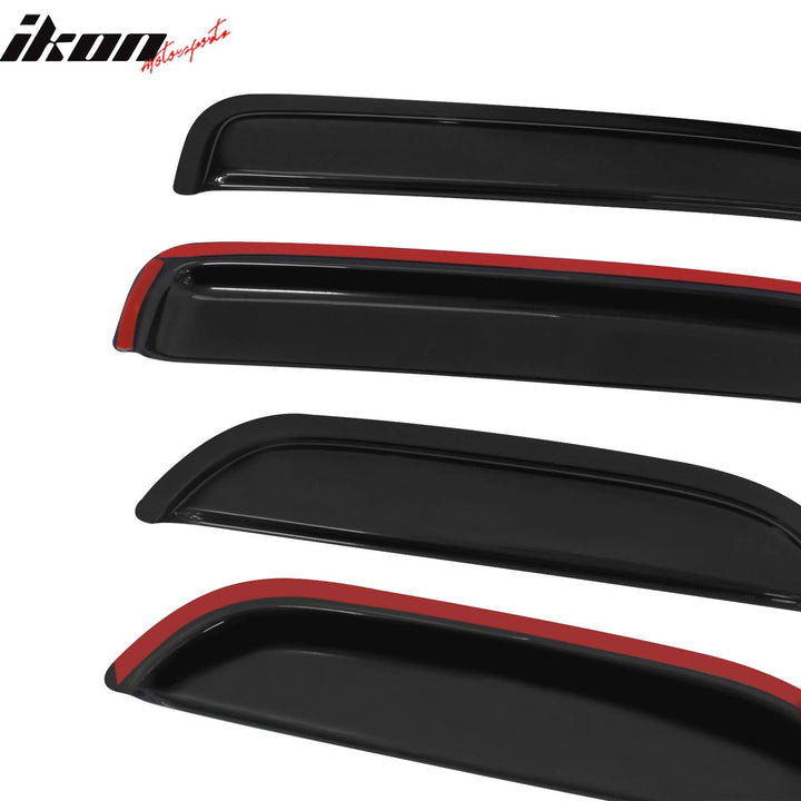 2004-2012 Chevy Colorado GMC Canyon Extended Cab Visor Windows Acrylic