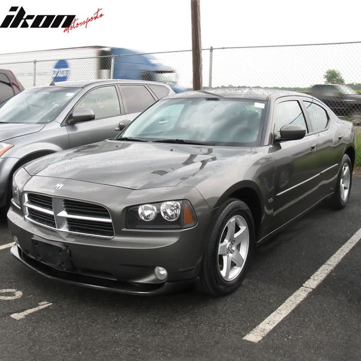 2006-10 Dodge Charger V2 Style Unpainted Front Lip Splitter Spoiler PU