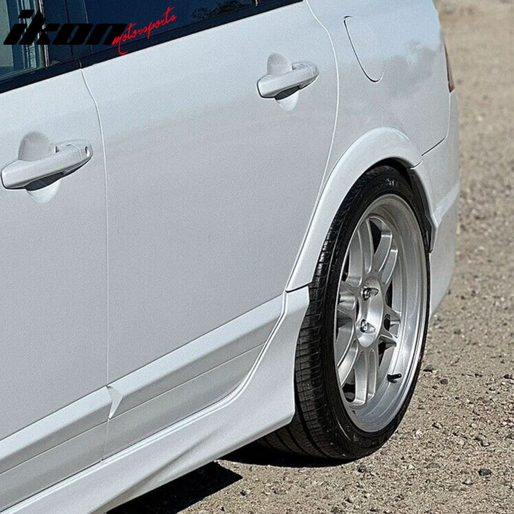 2006-2011 Honda Civic RR Style Unpainted Front Rear Fender Flares ABS