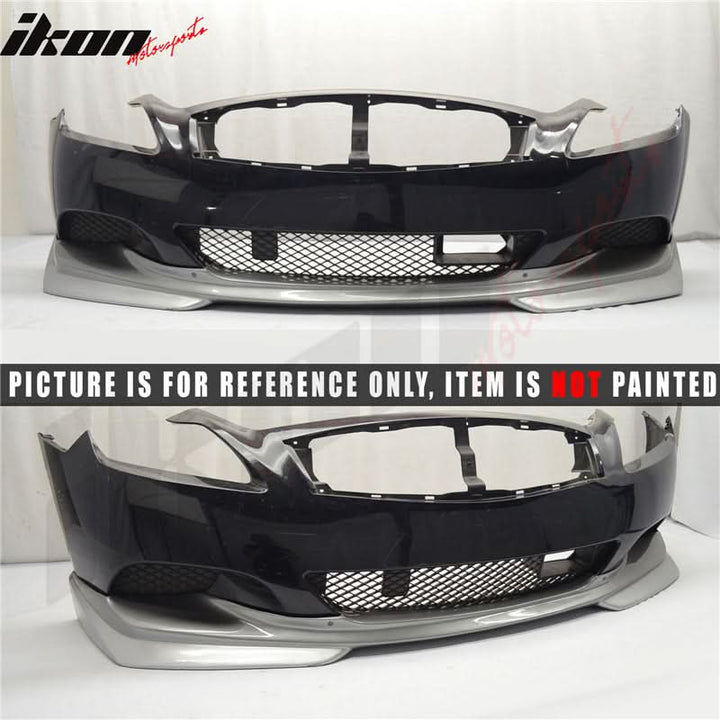 2008-2014 Infiniti G37 Coupe Q60 J Style Unpainted Front Bumper Lip PU