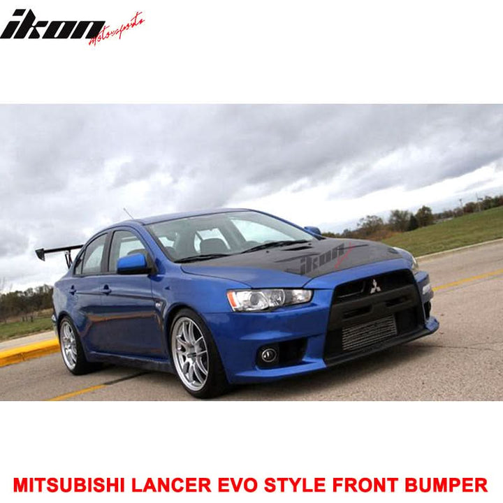 2008-2015 Mitsubishi Lancer EVO Style Front Bumper Cover W/ Fog Lights