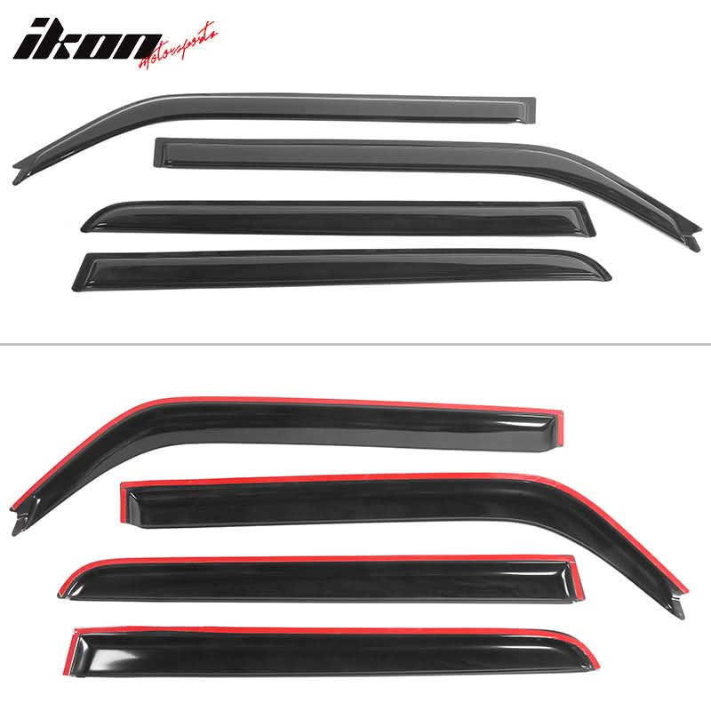 2008-2015 Scion xB Window Visor Slim Style Smoke Tinted Acrylic
