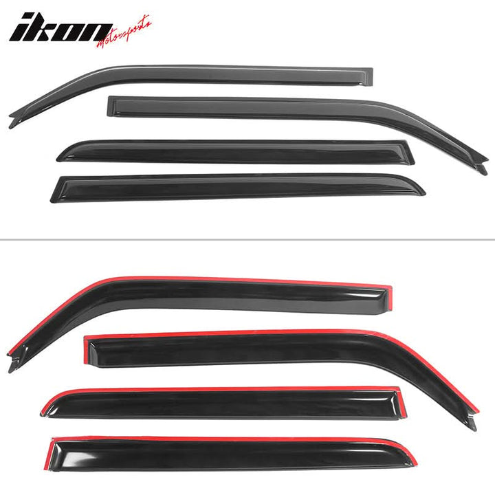 2008-2015 Scion xB Window Visor Slim Style Smoke Tinted Acrylic