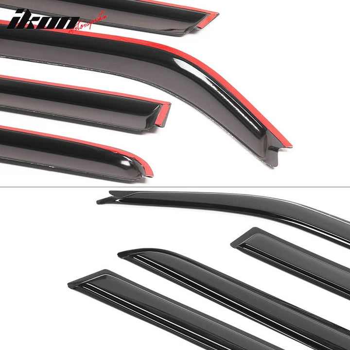 2008-2015 Scion xB Window Visor Slim Style Smoke Tinted Acrylic