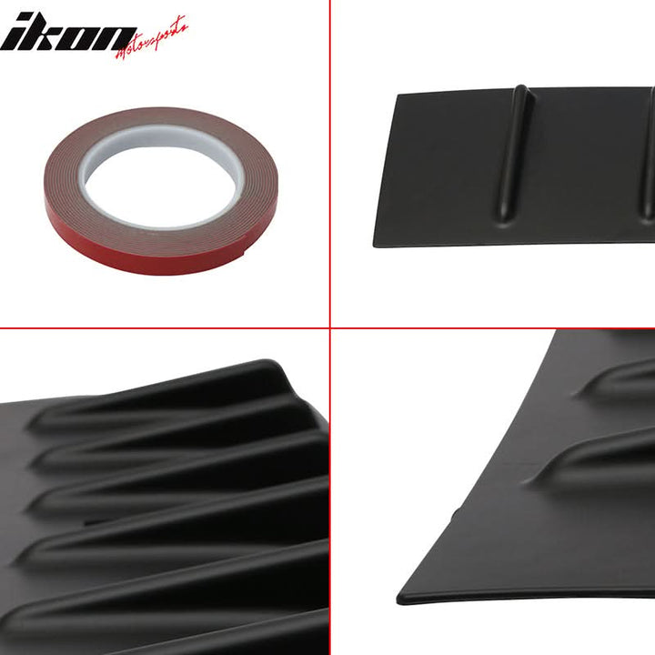 2008-2016 Mitsubishi Lancer X EVO Rear Roof Spoiler W/Shark Fins ABS