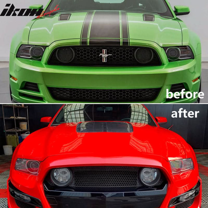 2010-2014 Ford Mustang GT500 Style Unpainted Front Hood Panel Aluminum