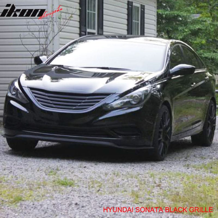 2011-2014 Hyundai Sonata Horizontal Style Front Upper Hood Grille ABS