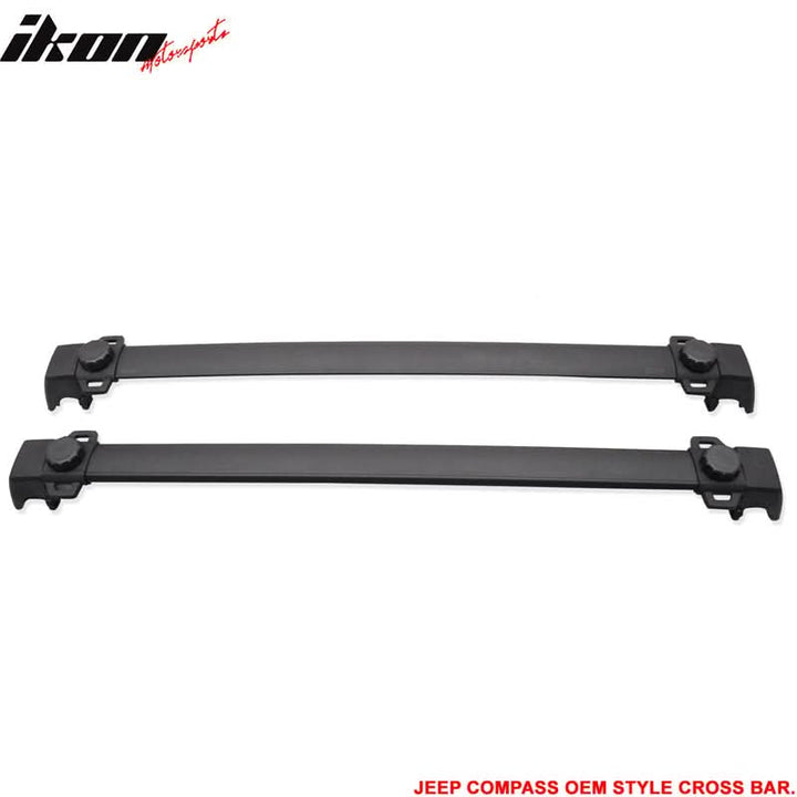 2011-2016 Jeep Compass OE Style Black Roof Rack Cross Bar ABS Aluminum