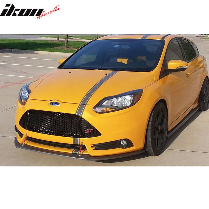 2013-2014 Ford Focus Front Splitter Lip Replacement PP & Red Rods
