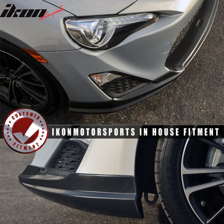 2013-2016 Scion FRS Type-T Style Unpainted Black Front Bumper Lip PU