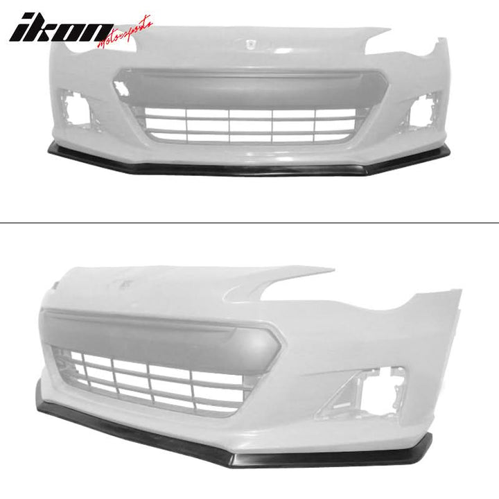 2013-2016 Subaru BRZ CS Style Unpainted Black Front Bumper Lip PU