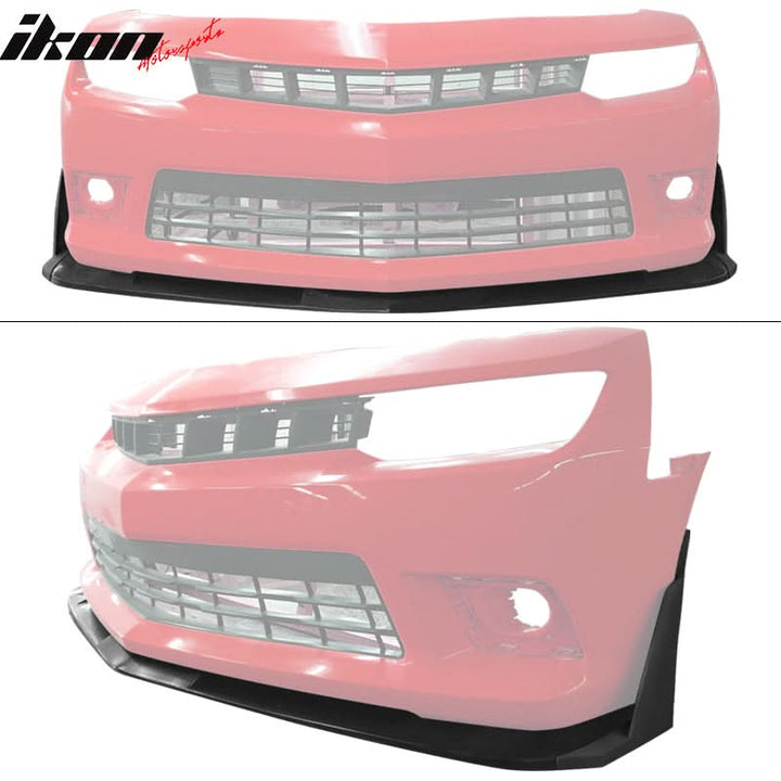 2014-2015 Chevrolet Camaro SS Front Bumper Lip Splitters Winglet PU