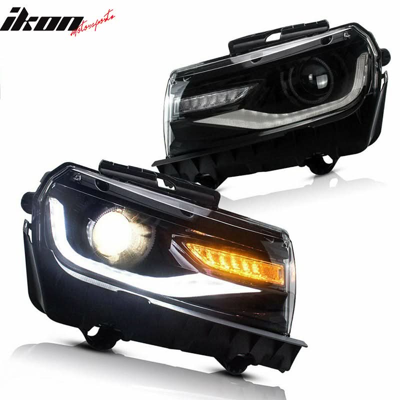 2014-2015 Chevy Camaro ZL1 Style Front Bumper DRL Fog Lights Headlamps
