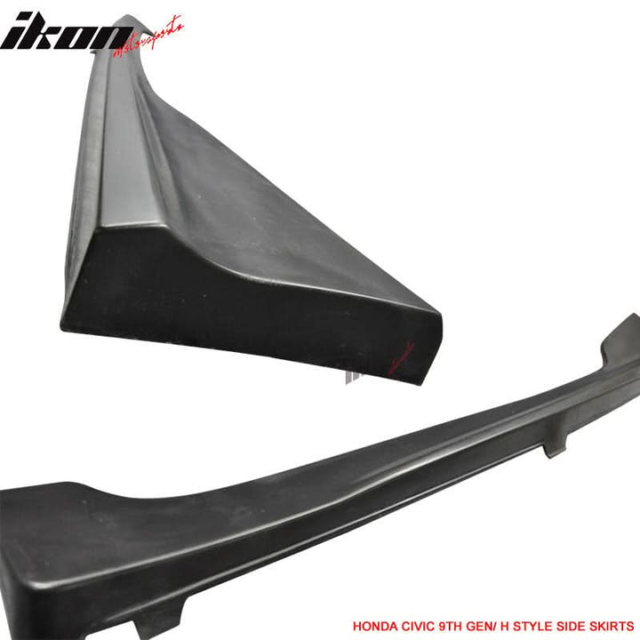 2014-2015 Honda Civic 2DR Coupe HF-P Front Bumper Lip + Side Skirts PU