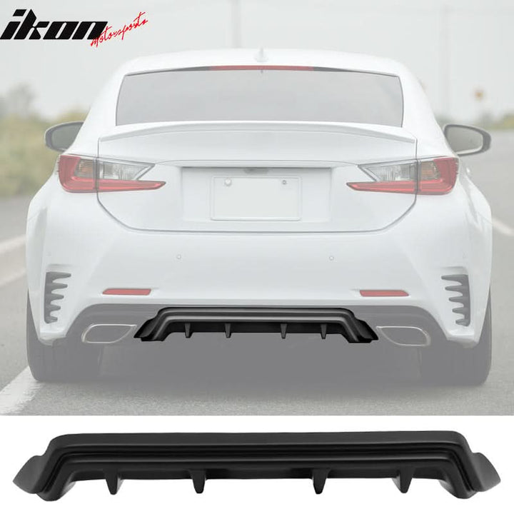 2015-2017 Lexus RC300 350 F-Sport Silkblaze Type Unpainted Diffuser PP