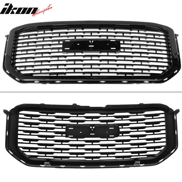 2015-2020 GMC Yukon XL Denali Style Black Front Bumper Grille ABS
