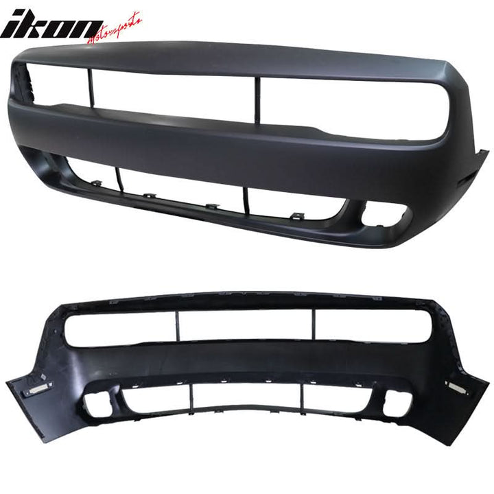 2015-2023 Dodge Challenger Front Bumper w/ Grille & HC Lip Unpaint PP