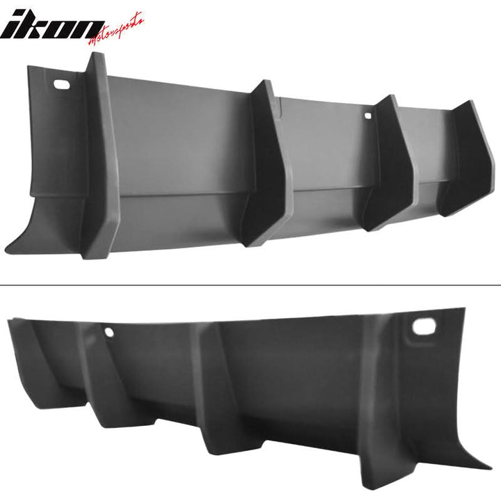 2015-2023 Dodge Challenger Unpainted Rear Bumper Lip Diffuser 4 Fin PP