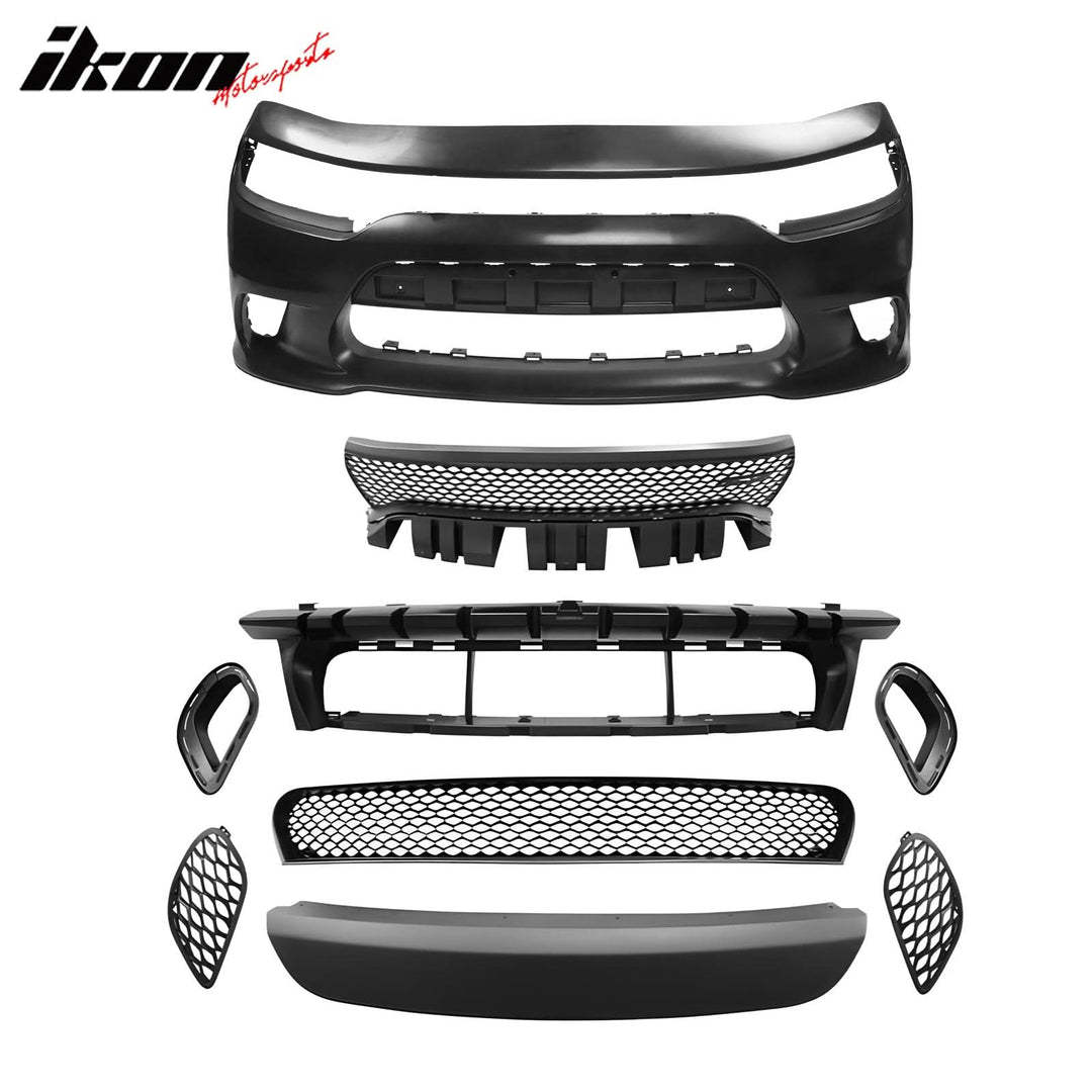 2015-2023 Dodge Charger 15 SRT Hellcat Front Bumper Conversion Kit PP