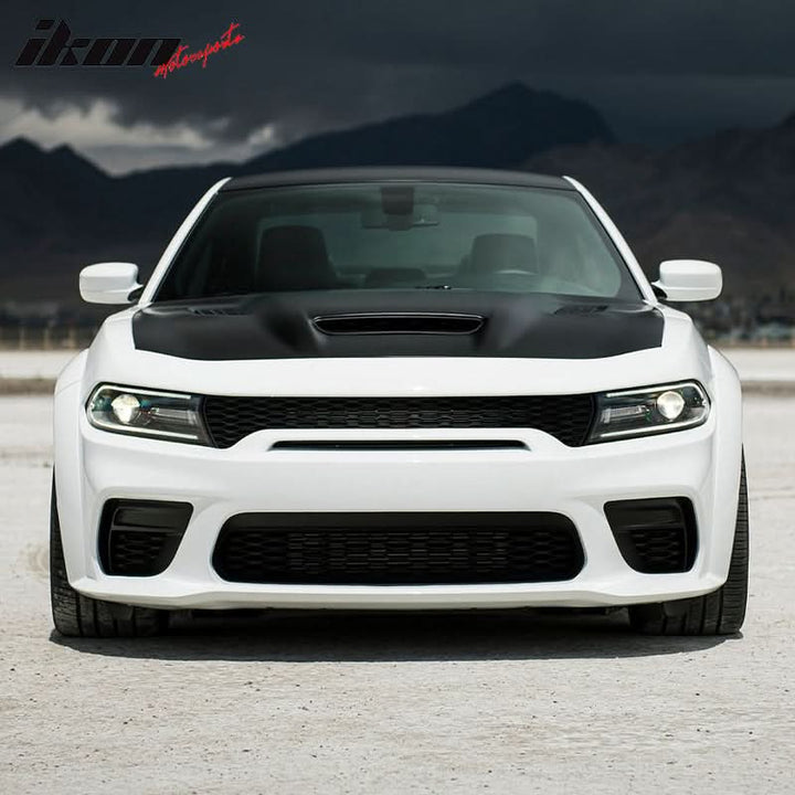 2015-2023 Dodge Charger Hood Black SRT Redeye Widebody Style Aluminum