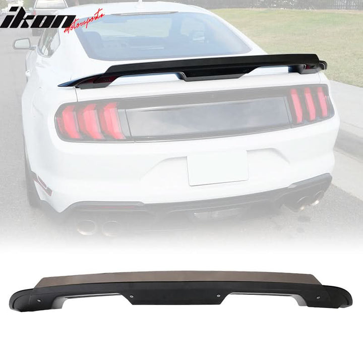 2015-2023 Ford Mustang GT500 Matte Black Trunk Spoiler Gurney Flap ABS