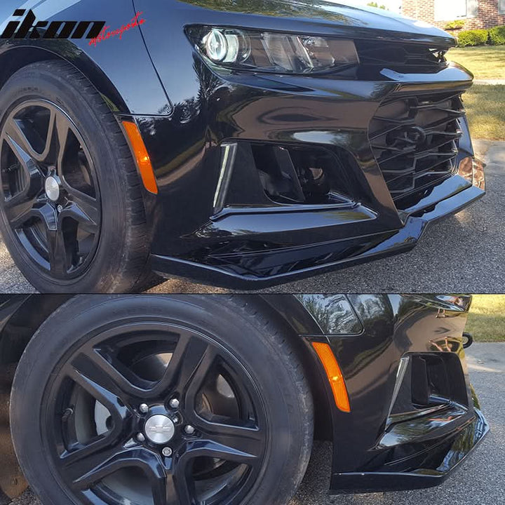 2016-2018 Chevrolet Camaro ZL1 Black Front Bumper w/ Lip & Grille PP