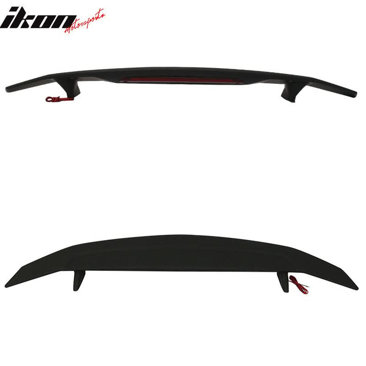 2016-2021 Honda Civic Sedan IKON Style Matte Black Rear Spoiler Wing