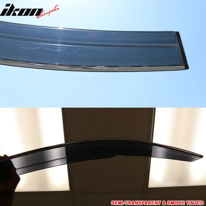 2016-2021 Honda Civic Sedan Smoke Chrome Mugen Window Visors Acylic
