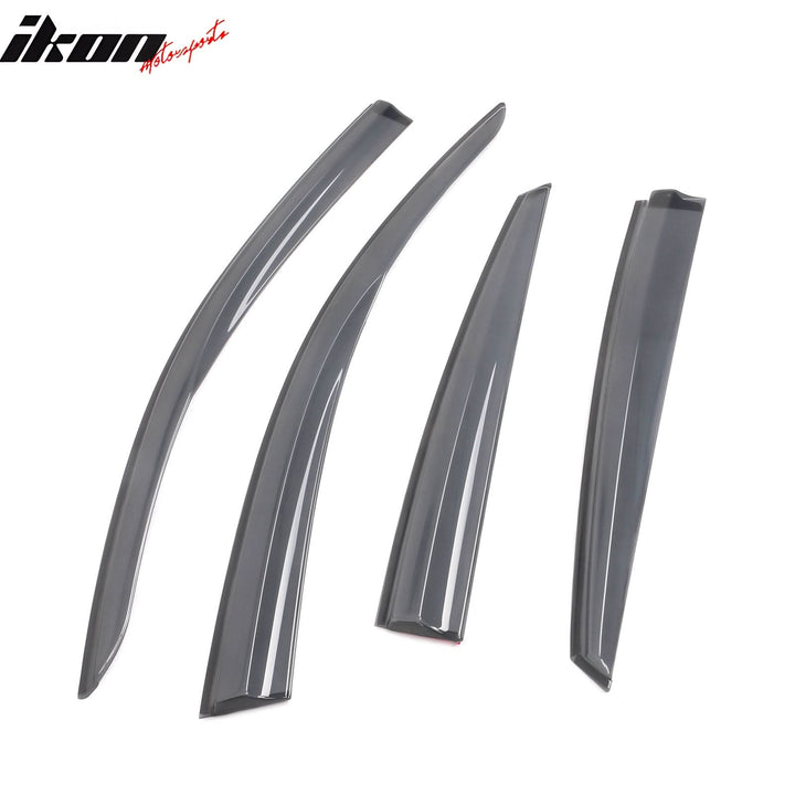 2016-2021 Honda Civic Sedan Transparent Smoke Window Visors Acrylic