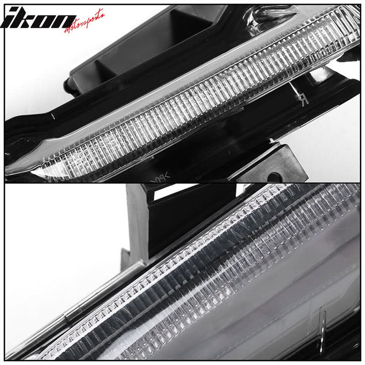 2016-2024 Chevy Camaro Clear Fog Lights w/ Amber Switchback Signal ABS