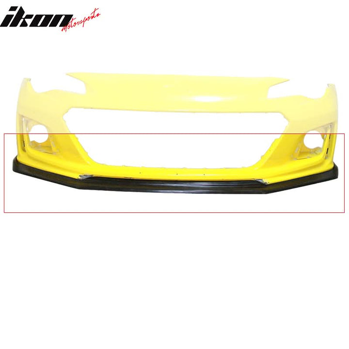 2017-2020 Subaru BRZ CS Style Unpainted Black Front Bumper Lip PU