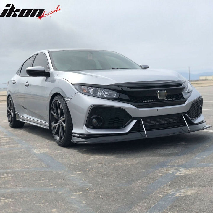 2017-2021 Honda Civic Si & Hatchback MDA Style Front Bumper Lip Kit PU