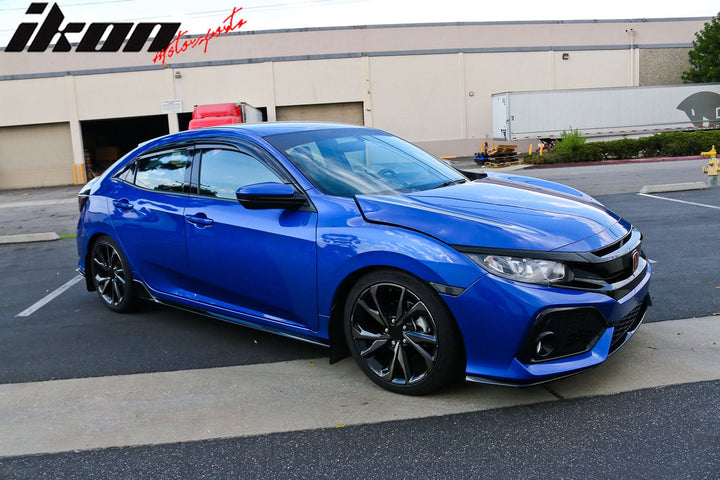 2017-2021 Honda Civic Hatchback 4PCS Mugen Style Window Visors Acrylic