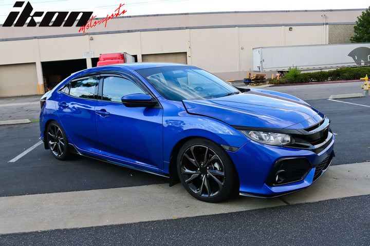 2017-2021 Honda Civic Hatchback 4PCS Mugen Style Window Visors Acrylic
