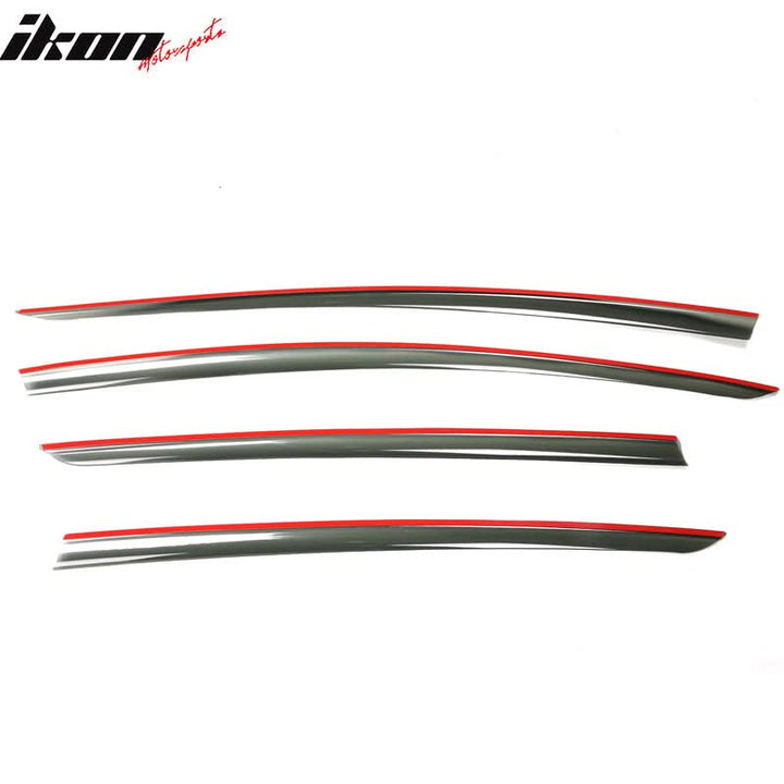 2017-2024 Tesla Model 3 Smoke Acrylic Window Visors Deflectors 4PCS