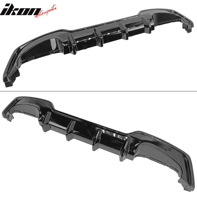 2019-2022 Toyota Corolla TS Style Painted #218 Black Rear Diffuser ABS