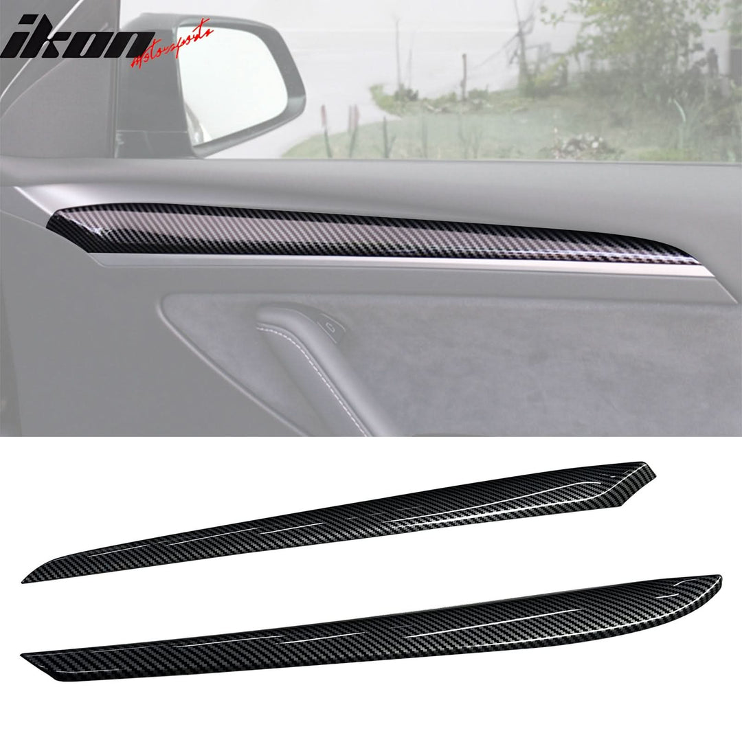 2021-2023 Tesla 3 & 2023 Y Carbon Fiber Center Front Door Panel ABS